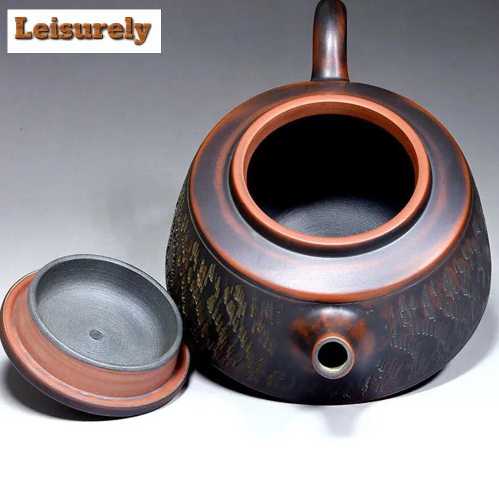 200ml Vintage Purple Clay Teapot Boutique Handmade Qingzhou Nixing Pottery Kiln Change Kettle Chinese Filter Beauty Tea Set Gift