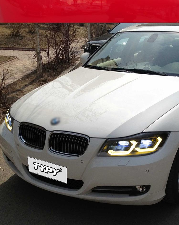 LED Projector Headlight Assembly with Bi-color DRL & Turn Signals for 05-12 BMW 3 Series E90