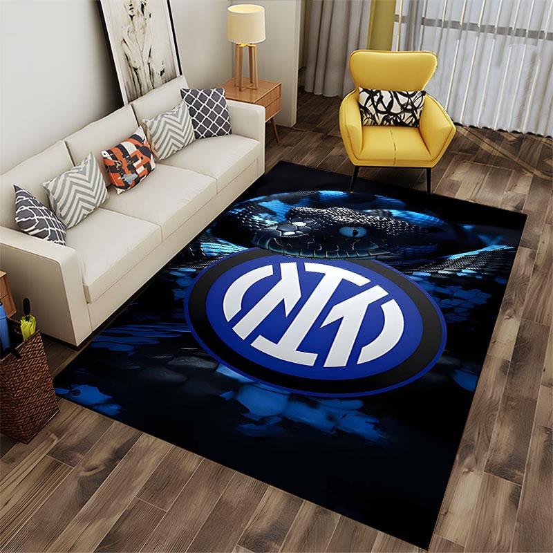 Inter Milan Snake Design Carpet suitable as a non-slip mat for the living room or bedroom sofa
