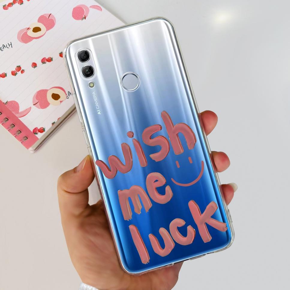 For Honor 10 Lite HRY-LX1 Case Luxury Flower Love Soft TPU Silicone Clear Cover For Huawei Honor 10Lite 6.21" Phone Case Fundas