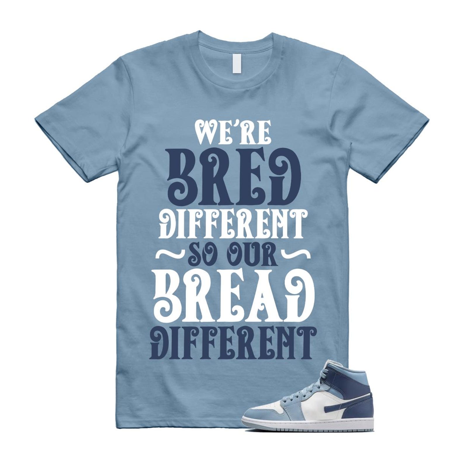 1 Diffused Blue Grey White Mid T Shirt Match BREAD 3XL