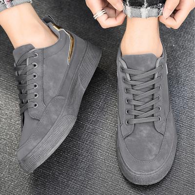 Módní pánské semišové skate boty s měkkou podrážkou, robustní tenisky vhodné do práce, trendy všestranná protiskluzová ležérní obuv pro muže