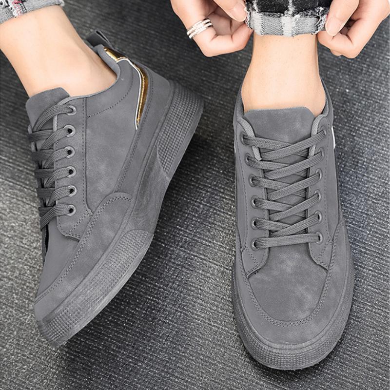 Fashion 2025 Fashion Men's Suede Soft Sole Skate Shoes Work-Ready Chunky Sneakers Trendy Versatile Non-Slip Casual Footwear for Men