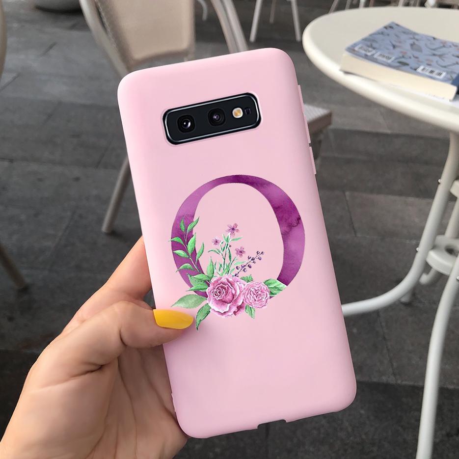 Cute Letters Cover For Samsung Galaxy S10 Plus Case S10 S10e Soft Silicone Phone Back Case For Samsung S10 S10e S10+ Cover Coque
