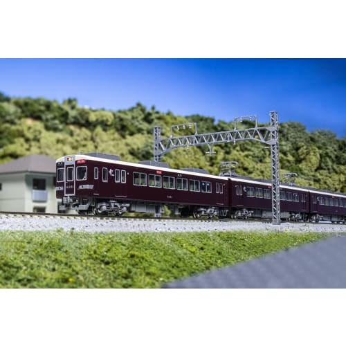 KATO N Gauge Hankyu 6300 Series with Small Windows, 4-Car Basic Set, 10-1825, Model Train