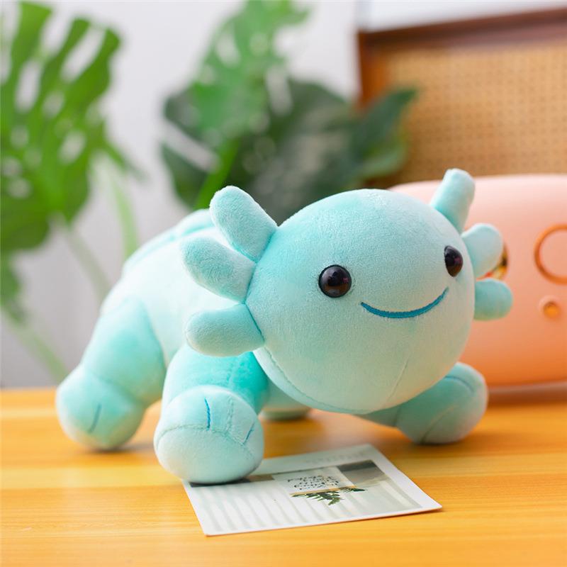 Salamander Doll Lying Down Plush Toy Hexagonal Dragon Color Grab Machine Doll Doll Figure Gift Wholesale