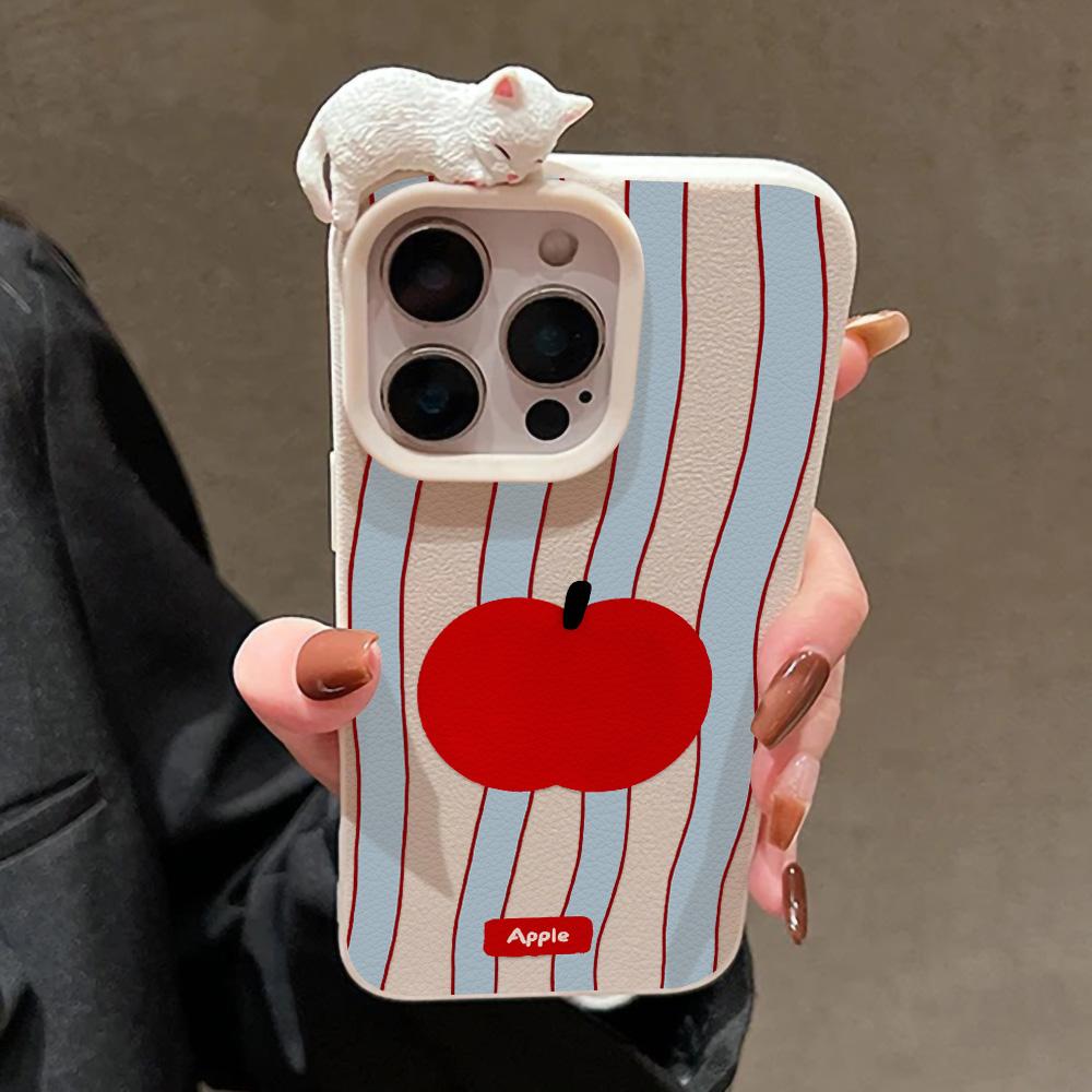 3D Phone Case for iPhone 11 13 17 Pro Max 17 Air Case iPhone 13 15 16 Pro Max 12 14 Pro Max 14 15 Plus Cute 3D Kitten Cartoon Leather