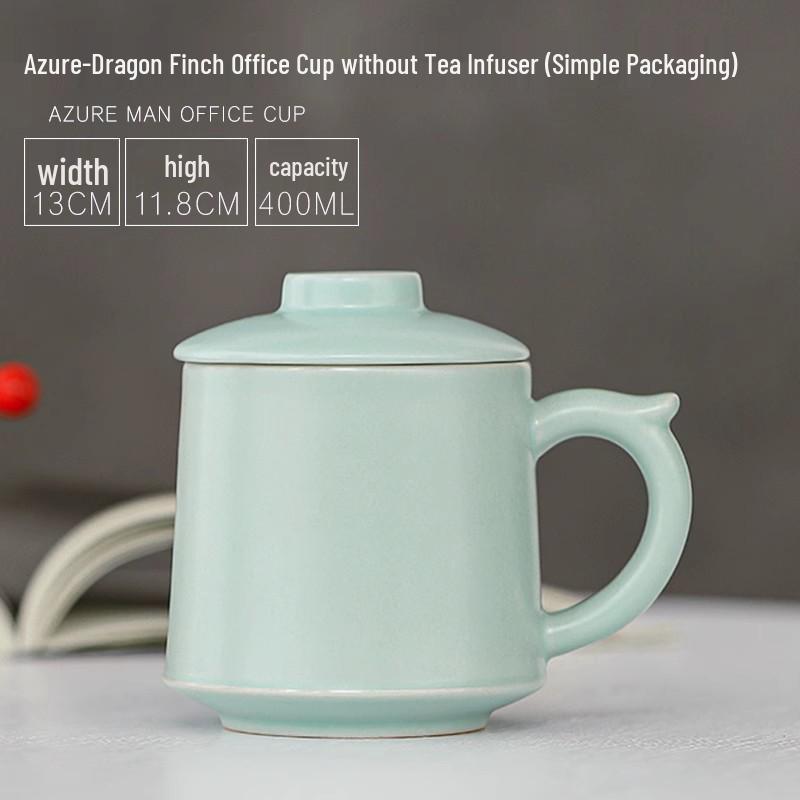 Ru Ware Ceramic Teacup with Tea & Water Separation Filter - Office Gift