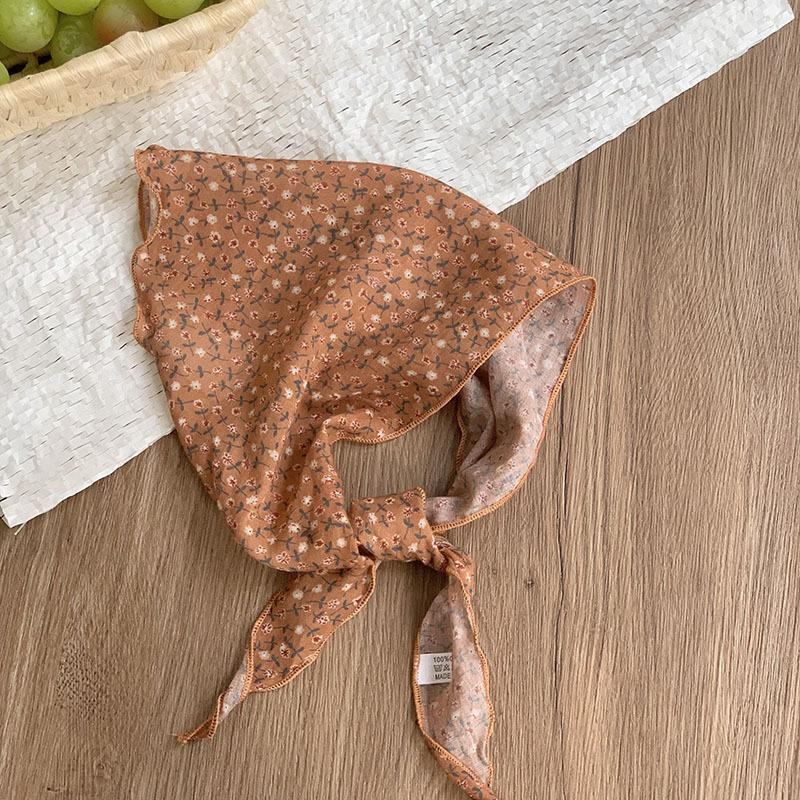 Triangle scarf scarf women's small scarf summer new breathable versatile headscarf summer pastoral headband tied hair streamer tied bag strap