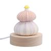 LED Night Lamp Warm White USB Plug In Natural Shell Body Cute Mushroom Decor Bedside Night Light