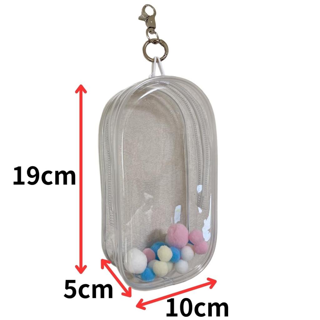 Start Side Oshinui Pouch, Oshinui Pouch, Transparent Ita Bag, Waterproof and Dustproof for Carrying, Doll Bag, Plush Toy, and Outing Display (2 Clear