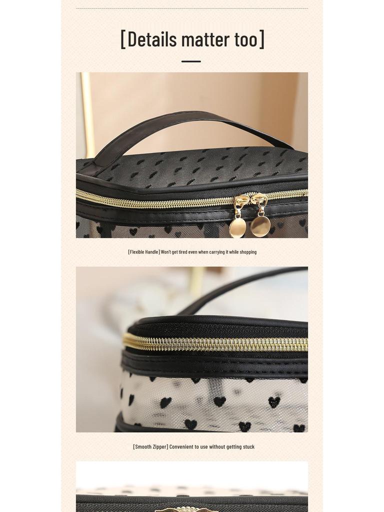 Tragbare Atmungsaktive Netz-Make-up-Tasche - Outdoor-Reise-Kosmetikaufbewahrung