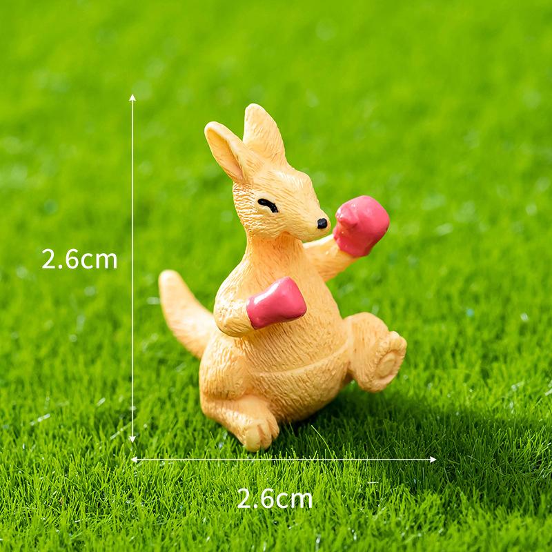 Mini Kangaroo Platypus Figurine Cartoon Animals Micro Landscape Dollhouse Model Car Interior Ornament Home Desktop Decoration