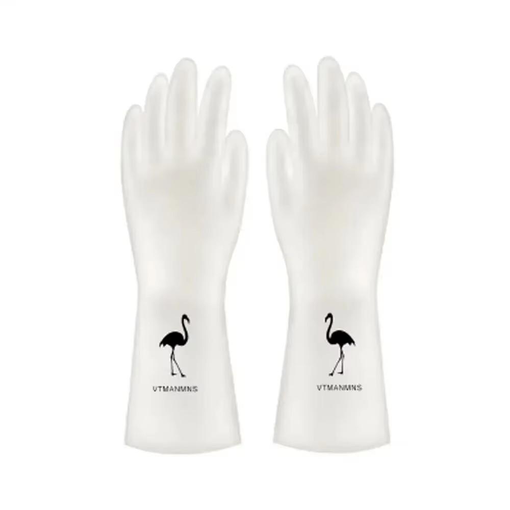 Dishwashing GlovesReusable Latex Cleaning Gloves for Housework Kitchen Bathroom Durable Clean Wear-Resistant Waterproof Gloves R