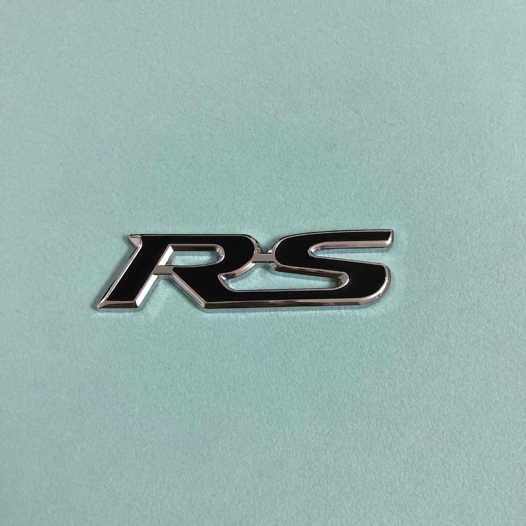 Car Middle Net Modification Decorative Label 3D Three-dimensional RS Middle Net Standard Modification Special Sports Label Metal Car Logo
