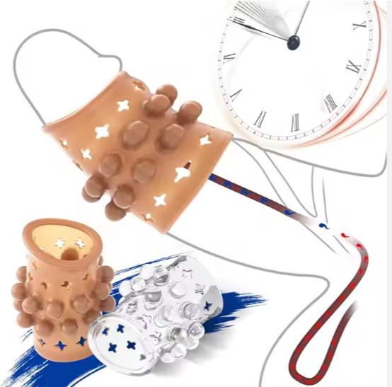 Penis Rings for Men Delay Ejaculation Condom Penis Sleeve Extension Extend Dildo Adult Anal Plug Sex Toys hollow sleeve