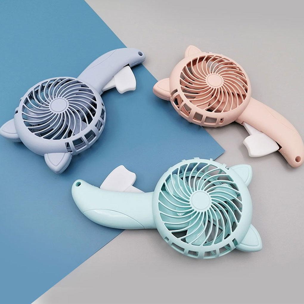 Hand Pressure Fan Without Battery Cooling Cartoon Summer Mini Fans Small Manual Household Children Kids 3 Colors