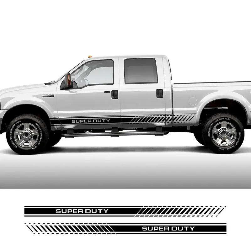 Pickup Door Side Stickers For Ford Super Duty F250 F350 F450 Truck Body Stripes Decor Decal Vinyl Sticker Cover Auto Accessories