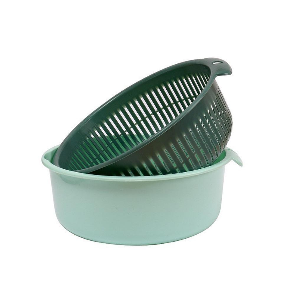 2in1 Kitchen Drain Basket Fresh Vegetable Double Layer Drain Basket  Kitchen Tools
