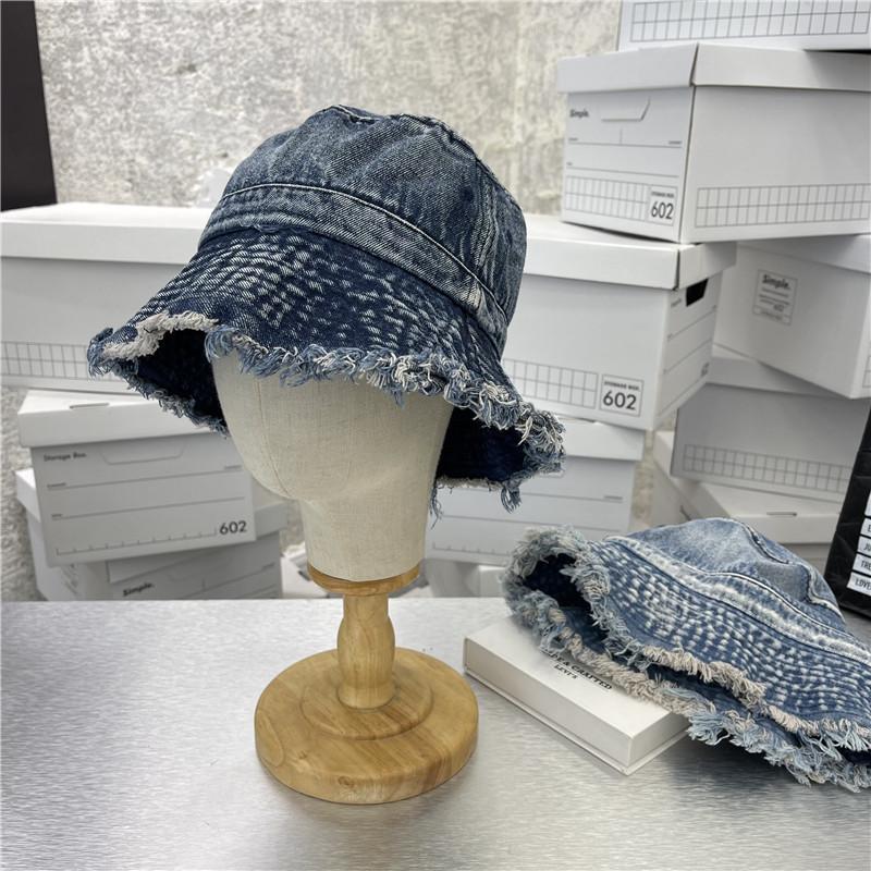 

Универсальная шляпа в стиле винтажного денима, женская, солнцезащитная, шляпа-панама Deep Blue