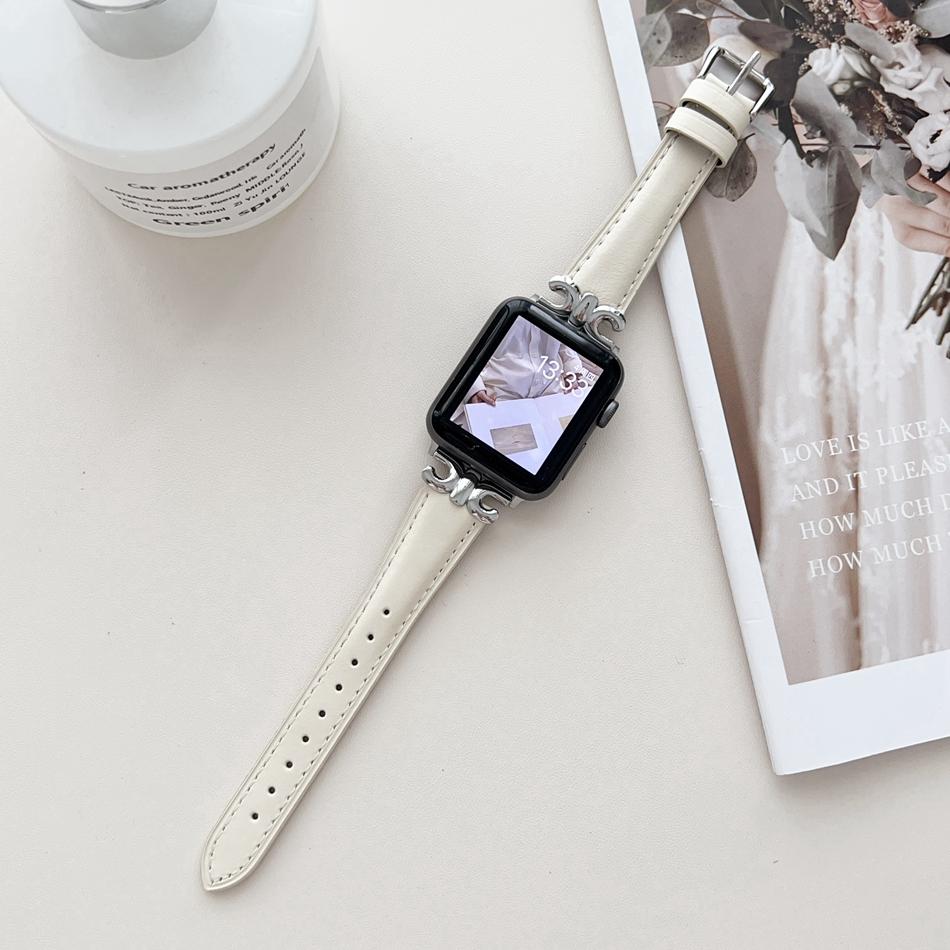 

Calfskin Oil Wax Leather Strap For Apple Watch Band S10 Ultra 2 49mm IWatch 9 8 7 6 SE 5 38/40/41/42/44/45/46mm Luxury Bracelet 38 40 41 S10-42mm