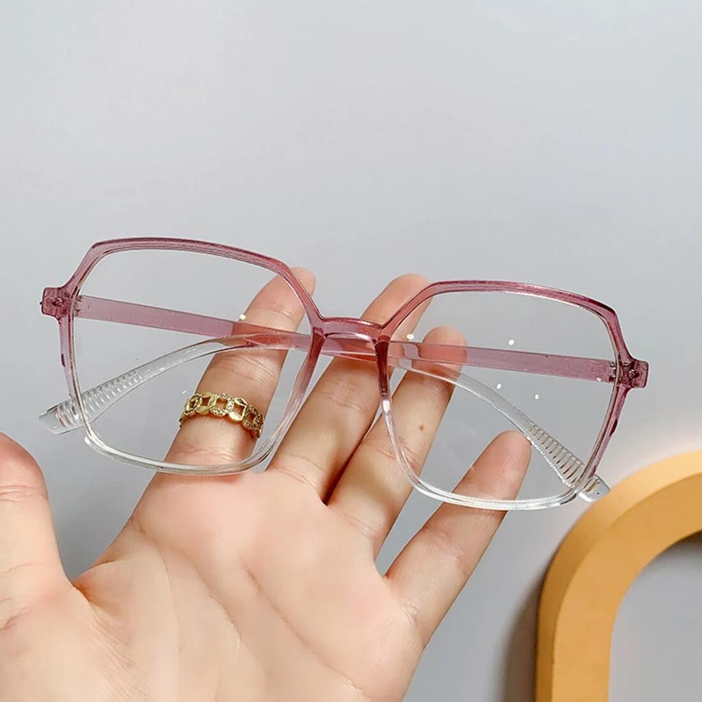 New Anti Blue Light Glasses Big Square Frame Women Unisex Durable Ultralight Male Fashion Trendy Spectacles Vintage Eyeglasses