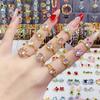 Anello in pietra preziosa hot-selling dal vivo design femminile anello dito indice anello aperto