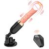 Realistic Dildo Mini Gun for Women Hands-free Suction Cup Bead Telescopic Vibration Masturbator Automatic Pull-out