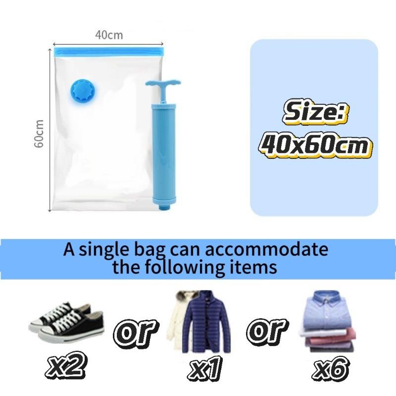 Thickened Vacuum Compression Bag, Transparent Quilt Vacuum Bag, Storage Bag, Household Clothing Storage and Sorting Bag