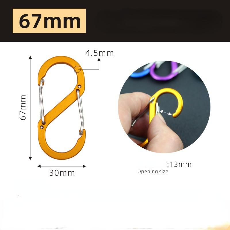 

Пряжка S-типа для альпинизма, рюкзак с 8-значной пряжкой, быстроподвесной рюкзак из алюминиевого сплава, многофункциональный крючок с пряжкой для кемпинга, кемпинга, EDC M