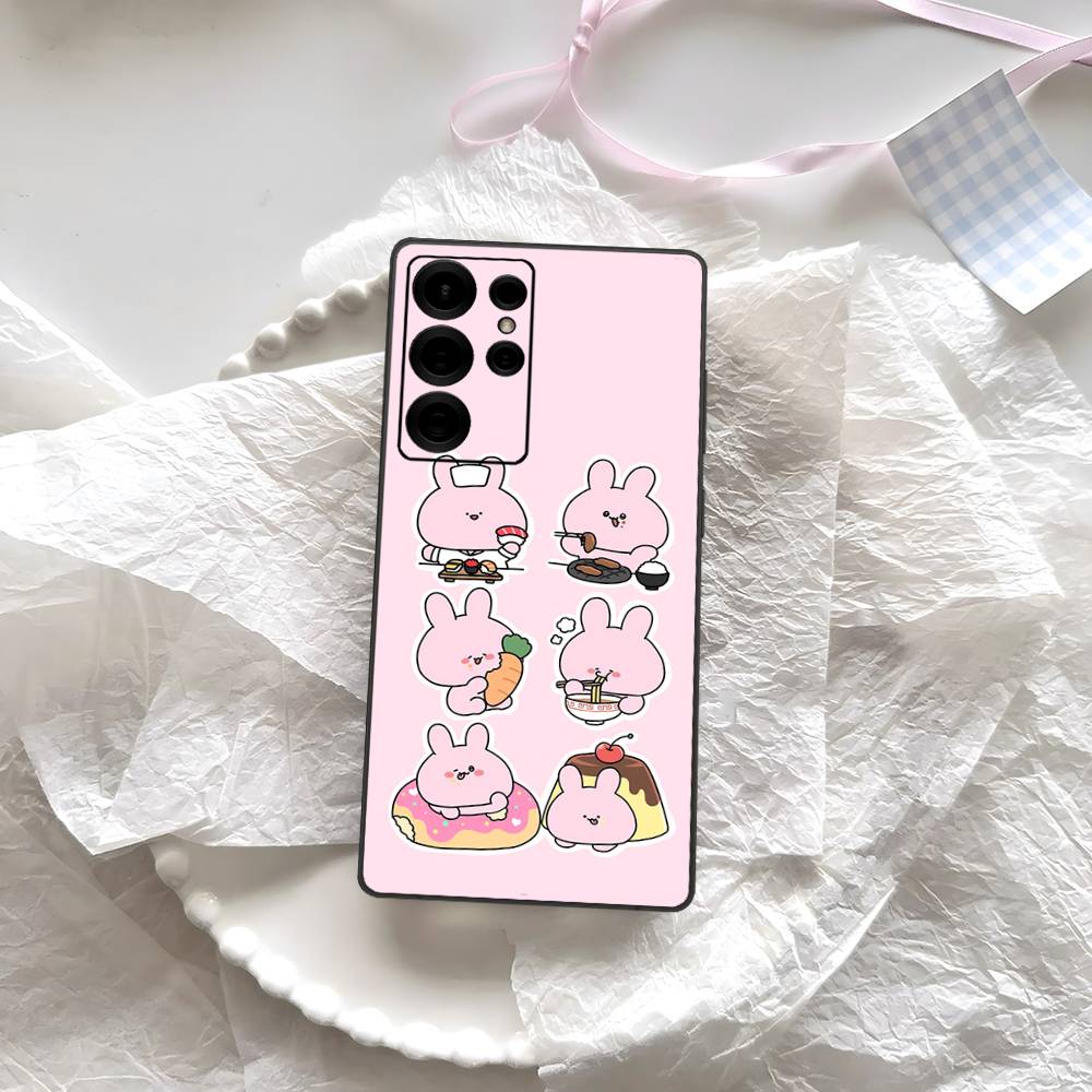 

Asamimichaan Asleep Cute Asamimi Phone Case For Samsung S 24 Fe 25 Ultra Plus 20 Lite 21 30 22 23 24 22 Ultra 5G Fundas Samsung S25ULTRA