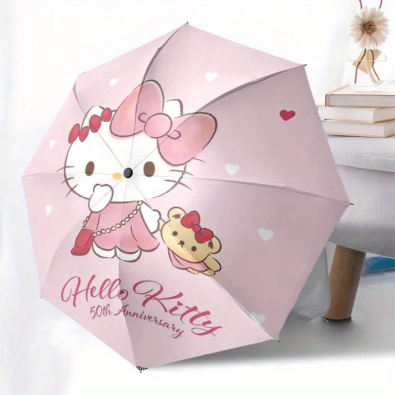 1pc Hello Kitty 50th Anniversary Umbrella with Plastic Handle,Suitable for All Seasons Home Travel Outdoor UmbrellaSanlio368