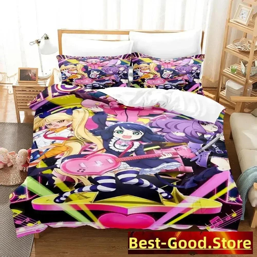 Show By Rock! Bedding Set Cartoon Anime Three-Piece Set Adult Kid Bedroom Duvetcover Sets 3D Kawaii Cute Girls