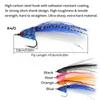 Braided Tube Fish Head Lure – Feather&Flash Fiber Tail, Fast Sinking Reaction Bait for Bass, Trout, Redfish Predators