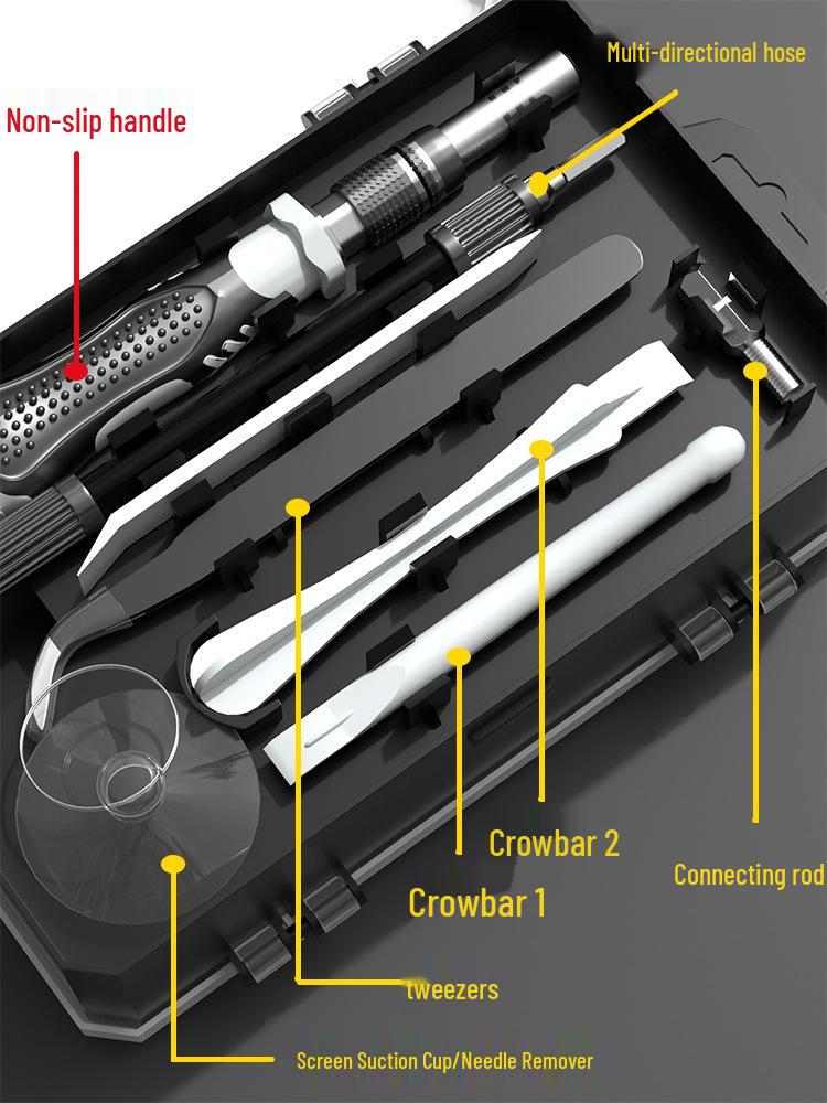 115-in-1 Stark Magnetisches Hochhärtiges Multifunktionales Schraubendreher-Set mit Sonderwerkzeugen