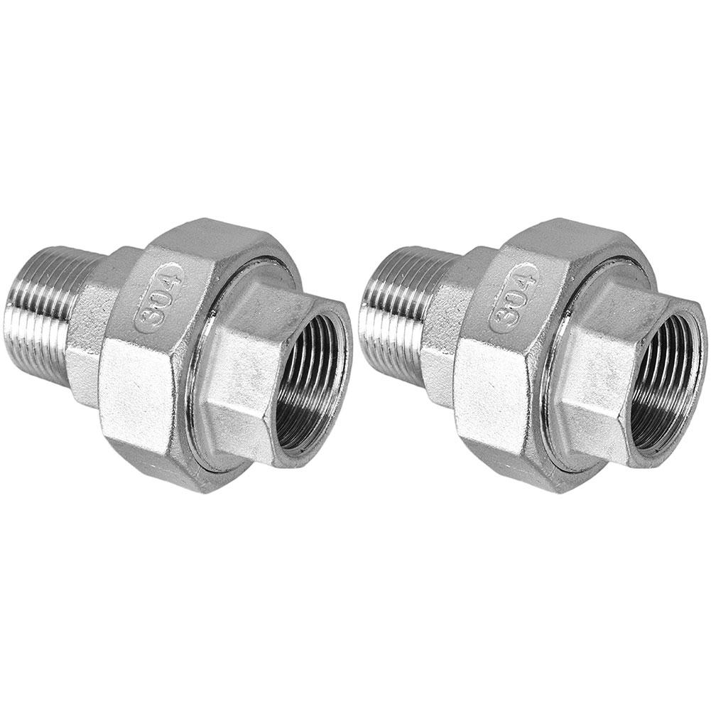 

Silver 304 Stainless Union Stainless Steel Connector For Piping Pipe Fitting Pipe Fitting Adapter 304 Stainless Steel