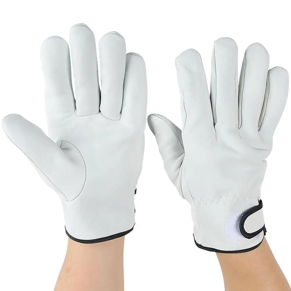 Cowhide Work Labor Insurance Gloves Work Welding Heat-resistant Wear-resistant Protection Gloves For Driver Welder R3X7