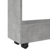 Narrow Storage Trolley 3 Tier Concrete Grey Wood Based Material