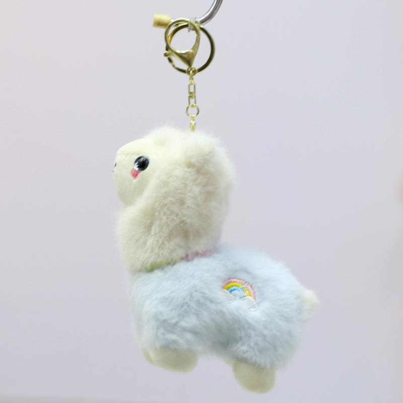 Portachiavi e Ciondolo Pecorella in Peluche Alpaca-Cashmere - Mascotte Coppa del Mondo USA/Canada/Messico