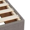 Bed Frame without Mattress Taupe 140x190 cm Fabric