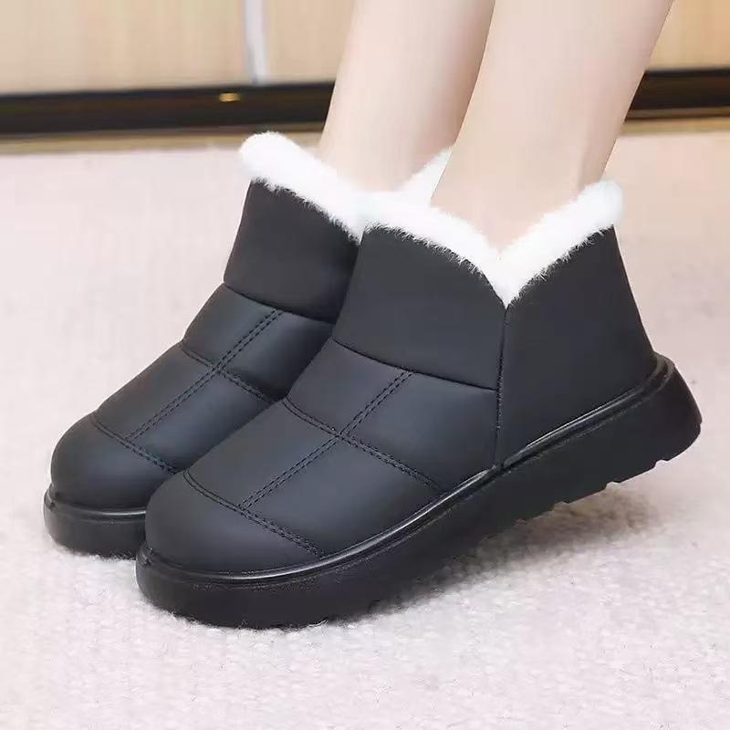 Shoes winter velvet thickened warm cotton shoes waterproof and non-slip casual short boots soft-soled comfortable snow boots