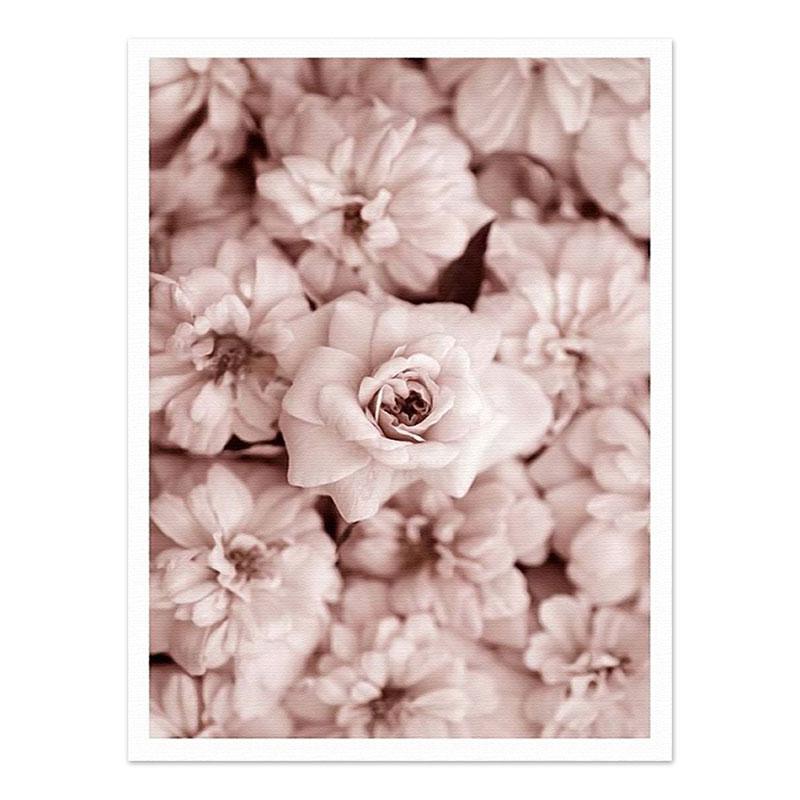 Flower Sheets for Paintings On The Wall Canvas Painting Decorative Pictures for Living Room with Frame Modern Decoration Table