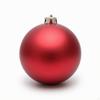 Ball Ornament with Metal Cap Matte Ornaments Hanging Loop Spherical Christmas Tree for