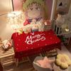 Winter Christmas Plaid Red Holiday Festive Tablecloth Household Waterproof Girly Heart Coffee Table Cover Tablecloth