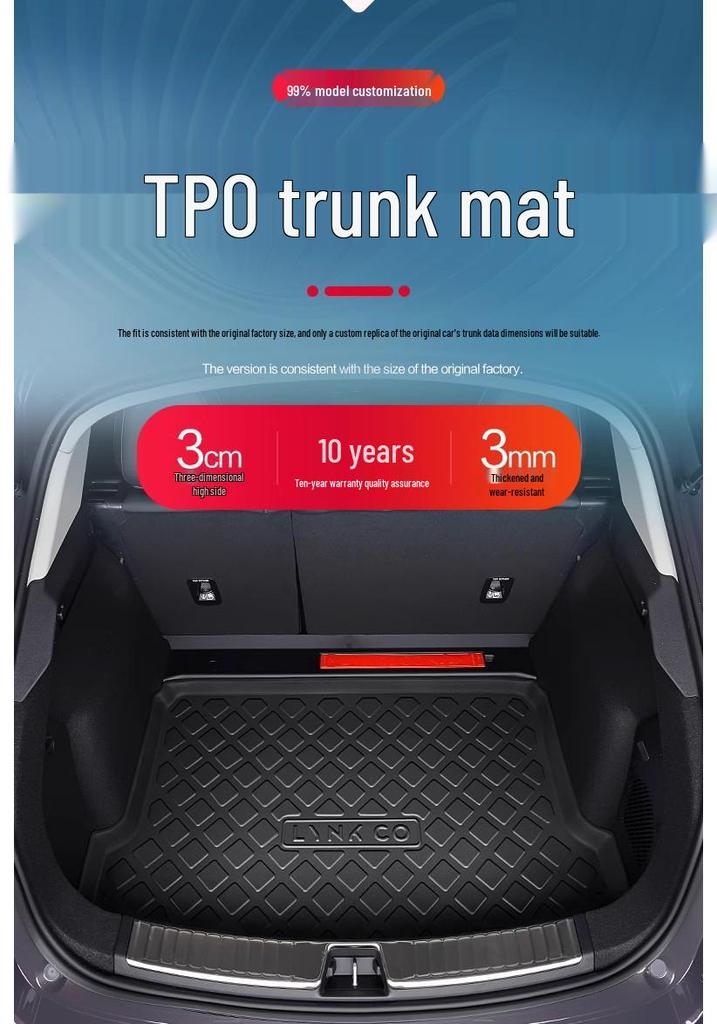 Lynk & Co 02 Hatchback Trunk Mat - Custom Car Interior Rear Trunk Protector