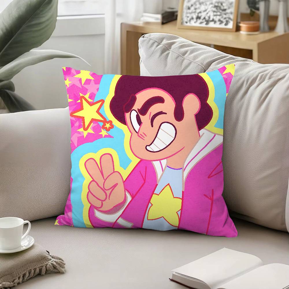 Cute H-Steven Universe-W Pillow Case Cushion Cover Soft Cute Throw Pillow Case For Car Sofa Pillowcase Polyester With Zipper