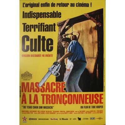 MASSACRE A LA TRONCONNEUSE Original Rolled Movie Poster Small Format 53x40cm Movie Poster Tobe Hooper