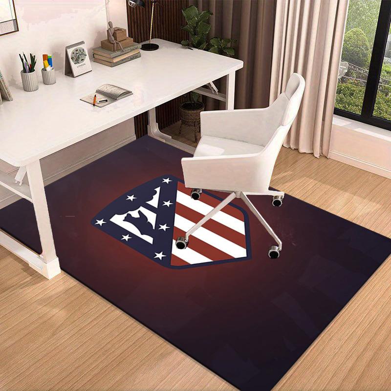 Atletico Ma-drid Crest Printed Area Rug for Office, Chair Rug, Decorative Carpet Floor Mat, Large Size Fan Gifts Christmas Gifts
