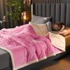 AB Version Milk Velvet Multifunctional Winter Shawl and Blanket - Thick, Warm, Double-Sided Velvet
