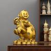 Town House Golden Monkey Zodiac Figurine: Treasure-Offering Monkey Desktop Ornament